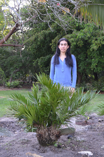 A Photo of Cristina Lopez Gallego with a Zamia species