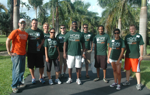 University of Miami (UM) HOPE Group helps at Montgomery Botanical Center (MBC).
