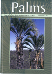 The Cover of Palms: the Journal of the International Palm Society, December 2014