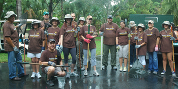 UPS Global Volunteer Day at Montgomery Botanical Center, October 24, 2009.