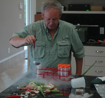 Photo of Dr. Denis W. Stevenson in the lab