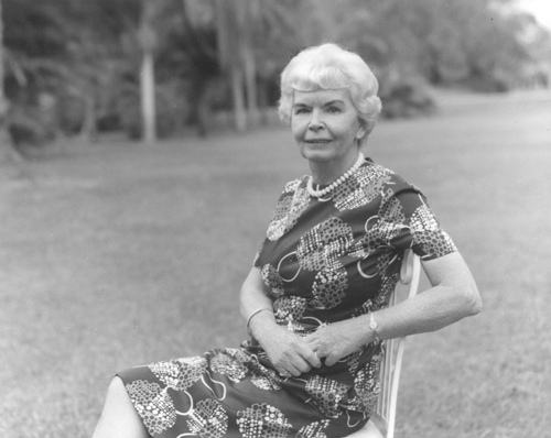 Eleanor "Nell" Montgomery Jennings at Montgomery Botanical Center.
